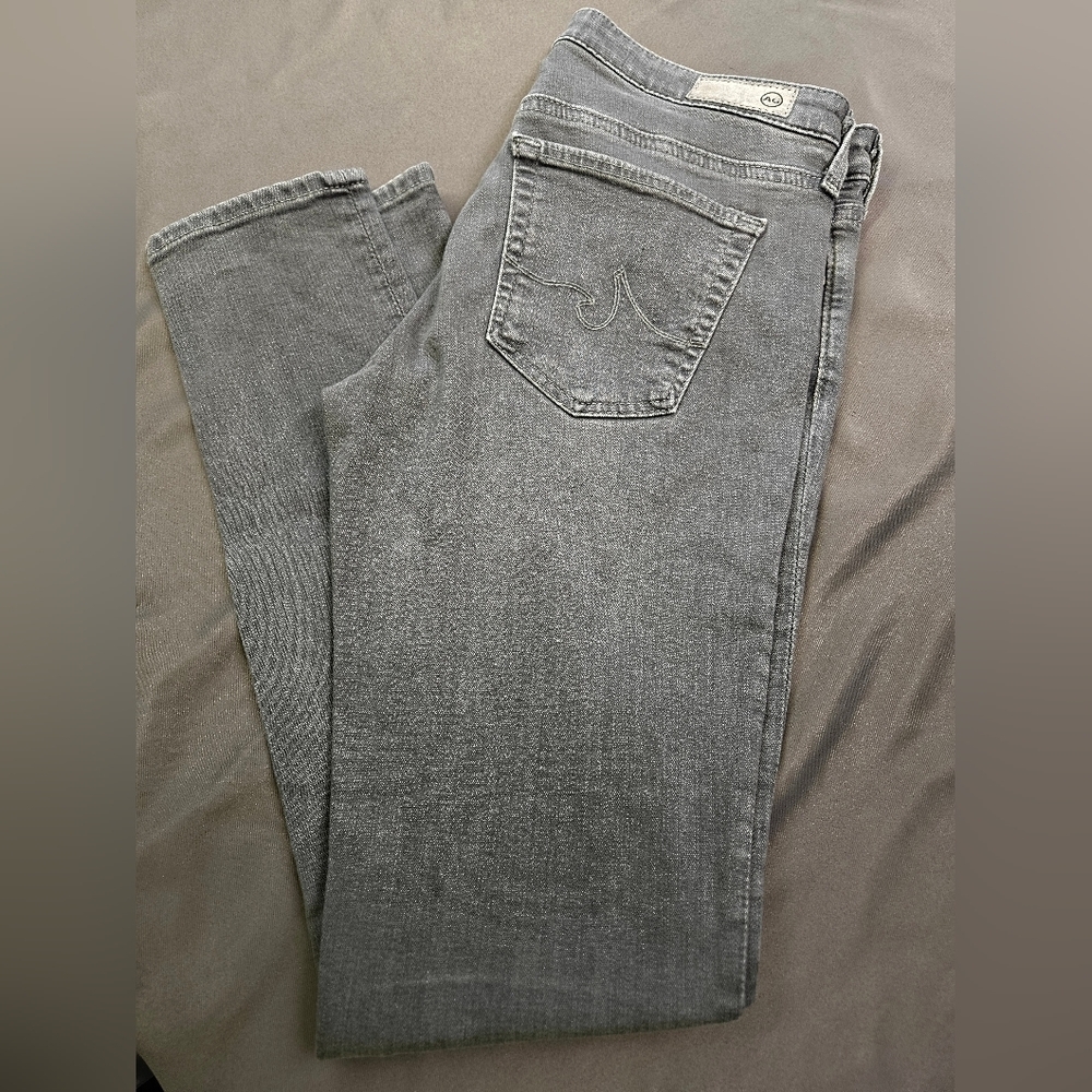 AG Adriano Goldschmied The Legging Ankle Jeans Womens Sz 26R Black Super Skinny